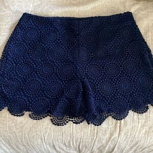 Vince Camuto Navy Lace Shorts